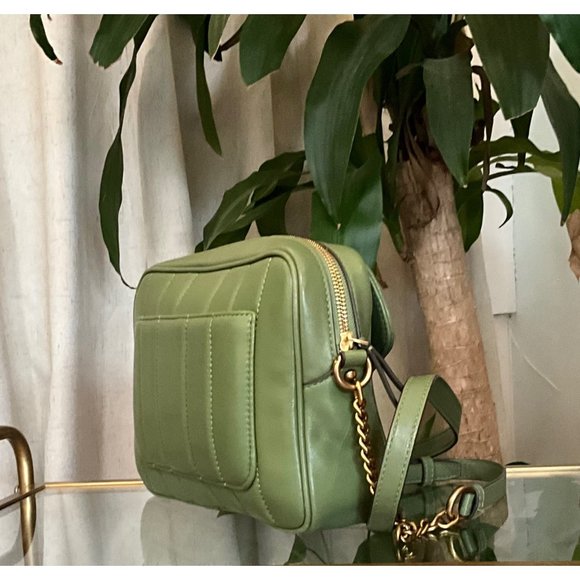 ♦️♦️ AUTHENTIC TORY BURCH GREEN QUILTED KIRA/WILMA HANDBAG ♦️♦️ - Picture 7 of 16